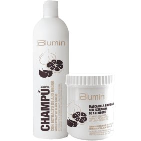 Blumin - Pack Oferta Con Extracto de Ajo Negro (para cabellos secos) (Champú 1000 ml + Mascarilla 700 ml)