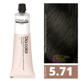 L`Oréal - Coloración DIA COLOR 5.71 Castaño Claro Ceniza Mate (sin amoniaco) 60 ml