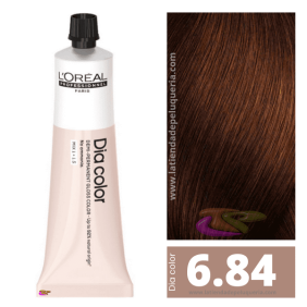 L`Oréal - Coloración DIA COLOR 6.84 Rubio Oscuro Moca Cobrizo (sin amoniaco) 60 ml