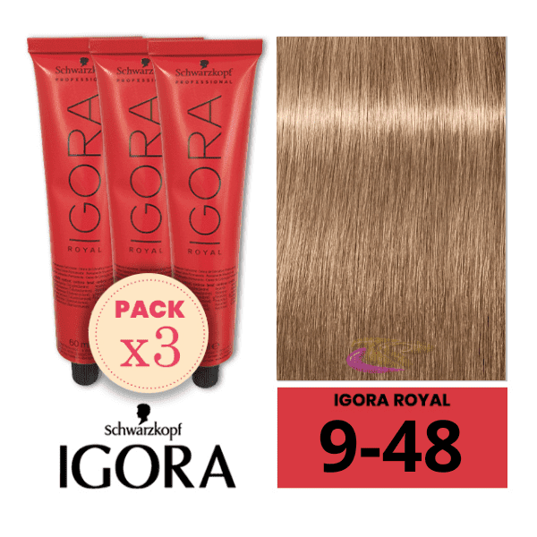 Kit Ruivo Strawberry Bege Igora Royal 10.14 + 9.7