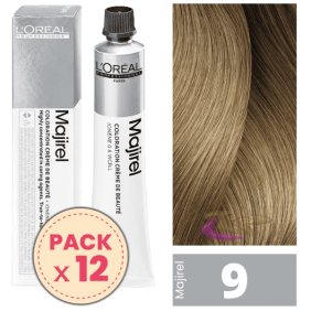 L`Oréal - Pack 12 Tintes MAJIREL 9 Rubio Muy Claro 50 ml