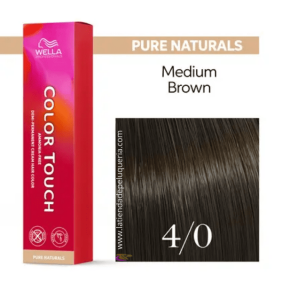 Wella - Baño COLOR TOUCH Pure Naturals 4/0 Castaño Medio (sin amoníaco y vegano) 60 ml