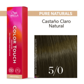 Wella - Baño COLOR TOUCH Pure Naturals 5/0 Castaño Claro (sin amoníaco y vegano) 60 ml