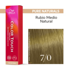 Wella - Baño COLOR TOUCH Pure Naturals 7/0 Rubio Medio (sin amoníaco y vegano) 60 ml