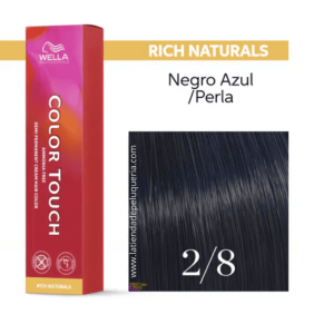 Wella - Baño COLOR TOUCH Rich Naturals 2/8 Negro Azul (sin amoníaco y vegano) 60 ml