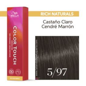 Wella - Baño COLOR TOUCH Rich Naturals 5/97 Castaño Claro Cendré Marrón (sin amoníaco y vegano) 60 ml