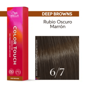 Wella - Baño COLOR TOUCH Deep Browns 6/7 Rubio Oscuro Marrón (sin amoníaco y vegano) 60 ml