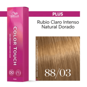 Wella - Baño COLOR TOUCH PLUS 88/03 Rubio Claro Intenso Natural Dorado (vegano) 60 ml