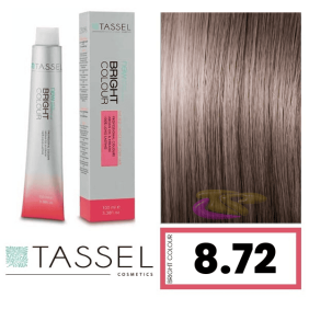 Tassel - Tinte BRIGHT COLOUR con Argán y Keratina Nº 8.72 RUBIO CLARO MARRÓN BEIGE 100 ml (09268)