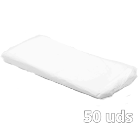 Alba - Bolsa 50 uds capas desechables color BLANCO 84x110cm (para tinte y corte)