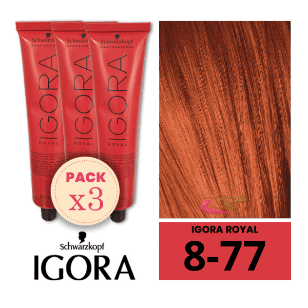 Kit Tintura Schwarzkopf Professional Igora royal Reds tom 8-77 para cabelo